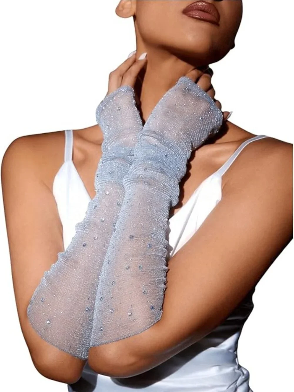 Rhinestone Sparkly Gloves